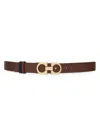 Ferragamo Gancini Reversible Leather Belt In Brown