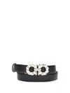 Ferragamo Gancini Reversible Belt In Black