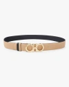 Ferragamo Gancini Reversible Belt In Cream