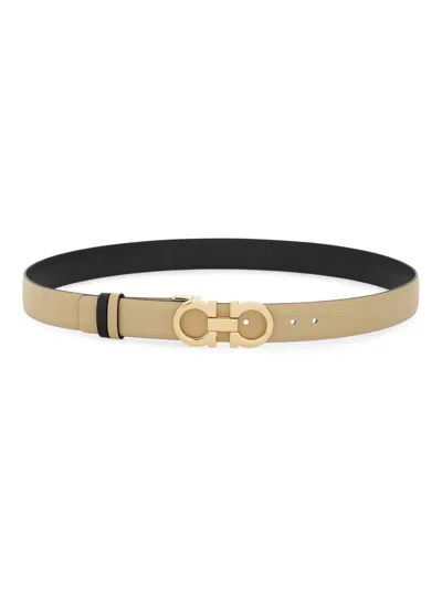 Ferragamo Women's Gancini Reversible Cut-to-size Leather Belt