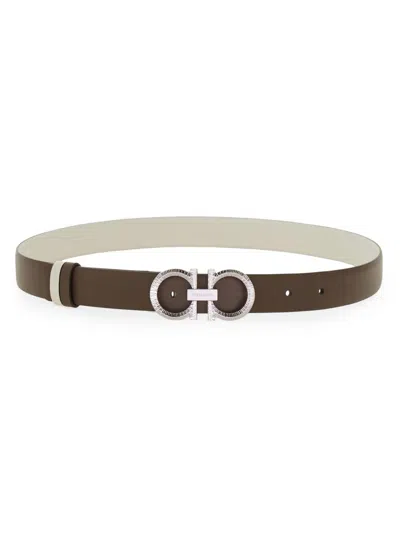 Ferragamo Women's Gancini Reversible Leather Belt