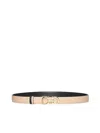 Ferragamo Women Gancini Reversible Leather Belt By