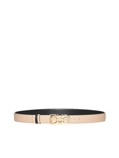 Ferragamo Women Gancini Reversible Leather Belt By