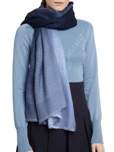Ferragamo Women's Gancini Silk & Wool Shawl In Gray