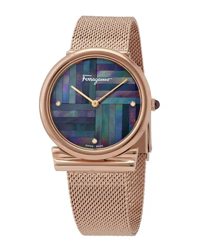 Ferragamo Women's Gancini Slim Watch In Multi