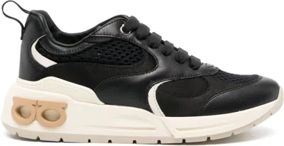 Ferragamo Women's Gancini Sneakers In Black