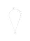 Ferragamo Women Collana Gancio Con Cristalli In Metallic