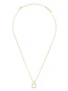 Ferragamo Gold-colored Necklace With Gancini Charm In Multi