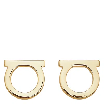 Ferragamo Women Gancini Stud Earrings In Gold