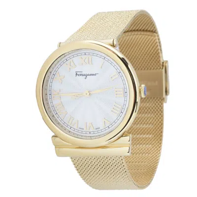 Ferragamo Women's Gancini Swiss Made Quartz Mesh Bracelet Watch In Gold