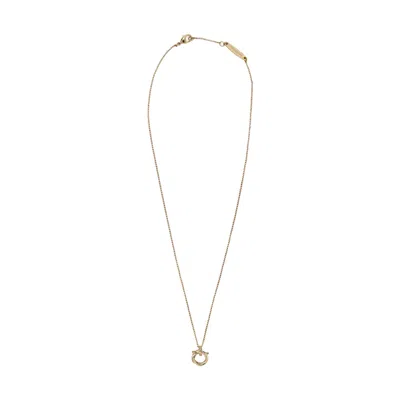 Ferragamo Women Gancini Torchon Necklace In Gold