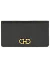 Ferragamo Zip Pocket Gancini Wallet In Black