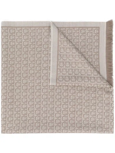 Ferragamo Women's Gancini Wool Scarf In Beige