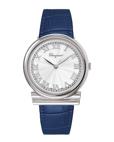 Ferragamo Women's Gancino Watch In Blue