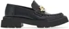 Ferragamo Carrion Sole Ingrid Leather Loafers In Black