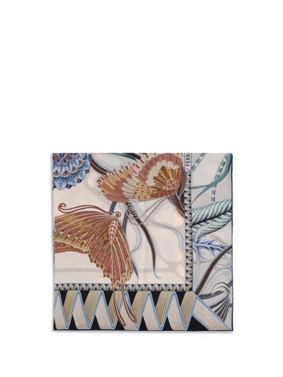 Ferragamo Women Giada Print Silk Scarf In Multi