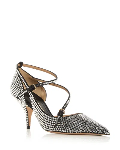 Ferragamo Women's Giuly Embellished Pointed Toe Pumps In Black