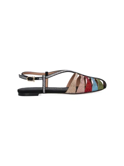 Ferragamo Women's Goat Leather Sandals With Leather Lining In Multi