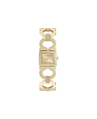 Ferragamo Women's Gold Stainless Steel Bracelet Watch, 19x19mm