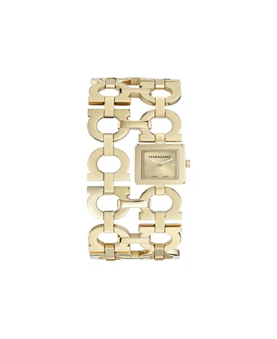 Ferragamo Women's Gold Stainless Steel Bracelet Watch, 19x19mm