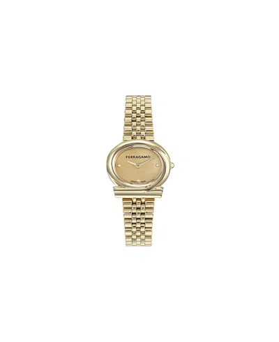 Ferragamo Women's Gold Stainless Steel Bracelet Watch, 23mm