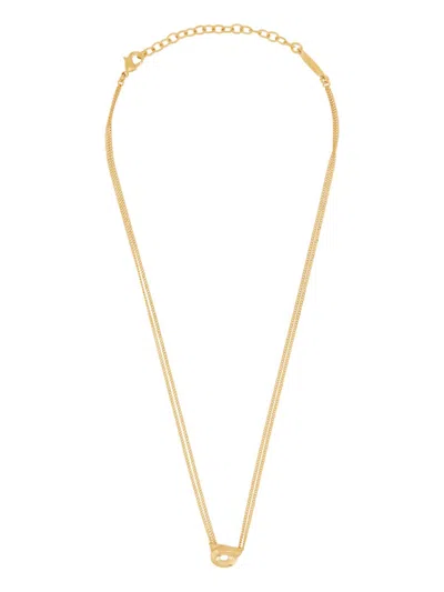 Ferragamo Golden Logo Pendant Necklace