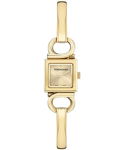 Ferragamo Gancio Evo Bangle 18mm Watch In Gold