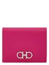 Ferragamo Gancini Compact Wallet In Pink & Purple