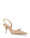 Ferragamo Gylla 70 Patent Leather Slingback Pumps In Nude