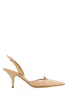 Ferragamo Gylla 70 Patent Leather Slingback Pumps In Beige
