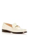 Ferragamo Harry Leather Loafers Hardware Toe In White