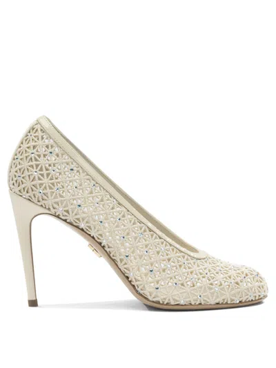 Ferragamo Sand Mesh Sol 95 Pumps In Brown