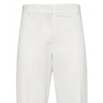 Ferragamo Women's High Waist Cotton Trousers In White