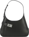 Ferragamo Archive Large Leather Shoulder Bag In Black