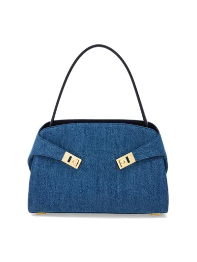 Ferragamo Women's Hug Denim Shoulder Bag