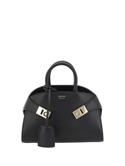 Ferragamo Women Hug Handbag In Black