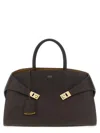 Ferragamo Hug M Leather Tote Bag Salvatore In Brown