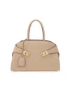 Ferragamo Women's Hug Medium Top Handle Bag In Gray