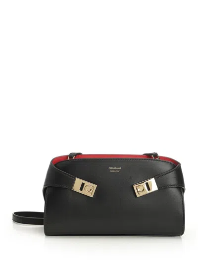 Ferragamo Women "hug" Mini Crossbody Bag In Black