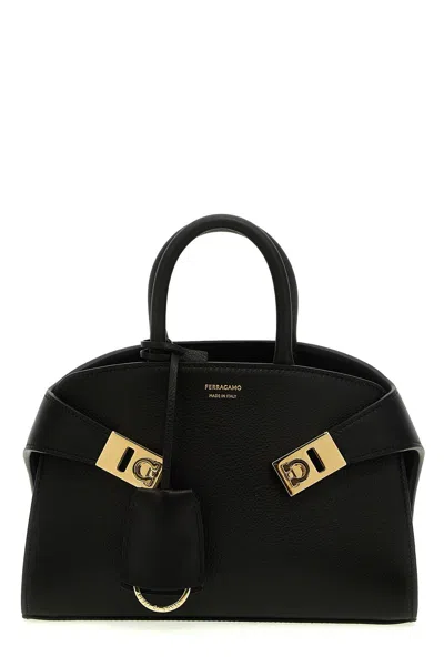 Ferragamo Women 'hug Mini' Handbag In Black