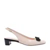 Ferragamo Slingback Pumps With Block Heel And Bow