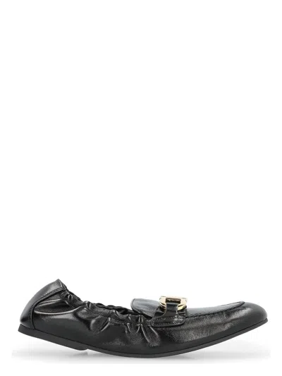 FERRAGAMO WOMEN'S JODIE LEATHER LOAFERS