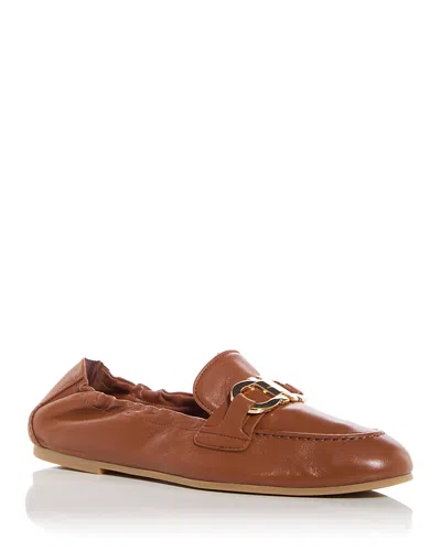 Ferragamo Women's Jodie Logo Loafers In Naturale