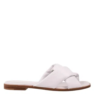 Ferragamo Women's Knott Strap Slide Sandal In White In Multi