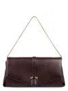 Ferragamo Shoulder Bag With Chain Strap And Gold-tone Hardware In Red-purple Or Grape
