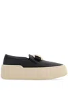 Ferragamo New Vara Plate Slip On With Crystals In Black