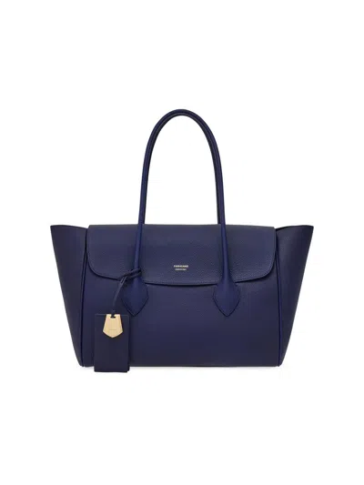 Ferragamo Women's Large Firenze Leather Tote Bag In Blue