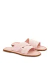 Ferragamo Logo-jacquard Crossover-strap Slides In Nylund Pink