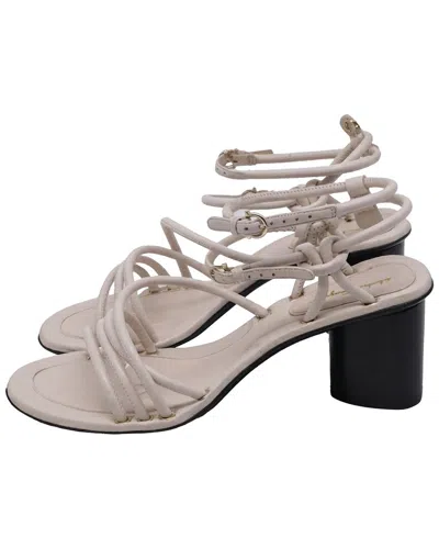 Pre-owned Ferragamo Women's Leather Augusta Strappy Sandal (authentic Pre-loved)