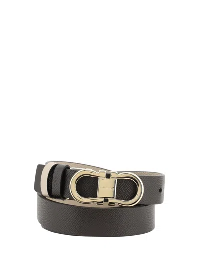 Ferragamo Women Leather Belt In Brown